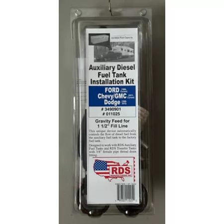 RDS 1/2 in Gravity Feed Diesel Install Kit Ford 1999 - Current Chevy GMC 2011 - Current Dodge 1999-2012 Fuel Transfer Tank Accessories