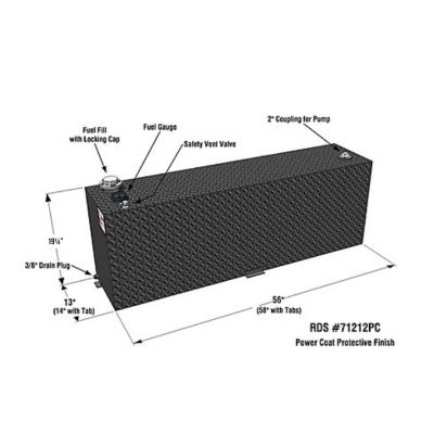 Image showing  60 gal. Rectangular Fuel Transfer Tank Black