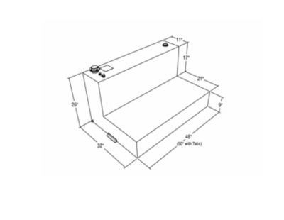 Image showing  95 gal. L Shaped Fuel Transfer Tank Black