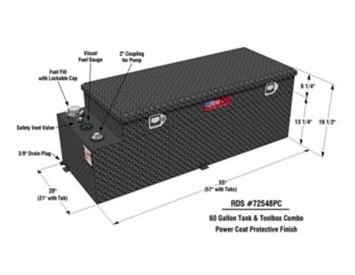 Image showing  60 gal. Transfer Fuel Tank Combo Black