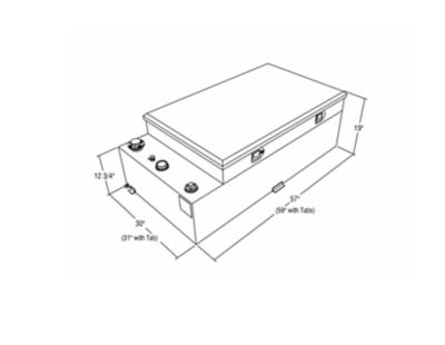 Image showing  90 gal. Transfer Fuel Tank Combo Diamond Plate, 71788