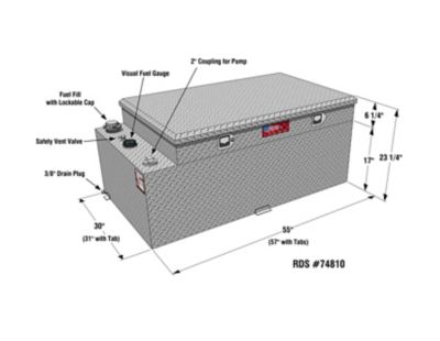 Image showing  112 gal. Transfer Fuel Tank Combo Diamond Plate