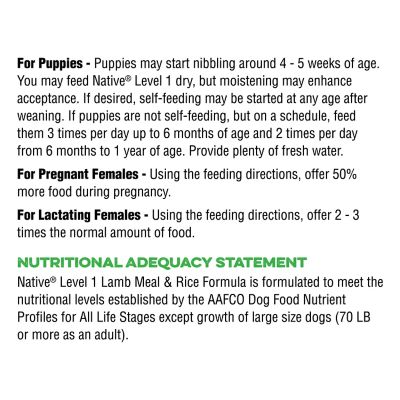 Image showing 6 th Native Level 1 Dry Dog Food