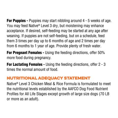 Image showing 6 th Native Level 3 Dry Dog Food