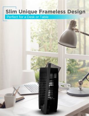 Image showing  Portable 9 in. Box Fan, 3 Speed Settings & Self Standing