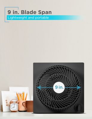 Image showing  Portable 9 in. Box Fan, 3 Speed Settings & Self Standing