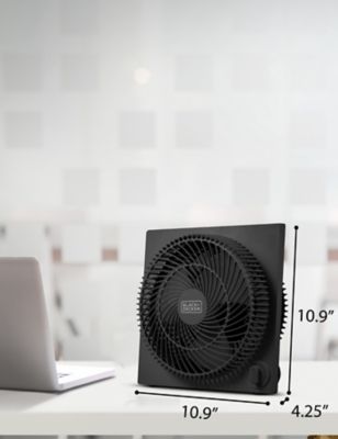 Image showing 6 th Black & Decker Portable 9 in. Box Fan, 3 Speed Settings & Self Standing