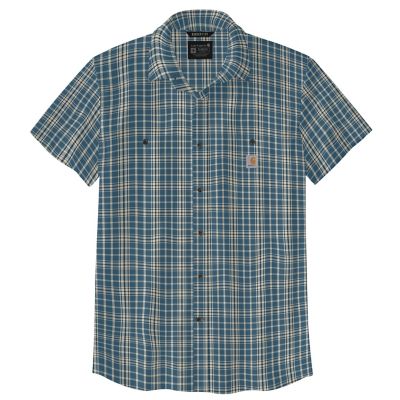 Image showing  Men's Rugged Flex Relaxed Fit Lightweight Plaid Short-Sleeve Button-Down Shirt