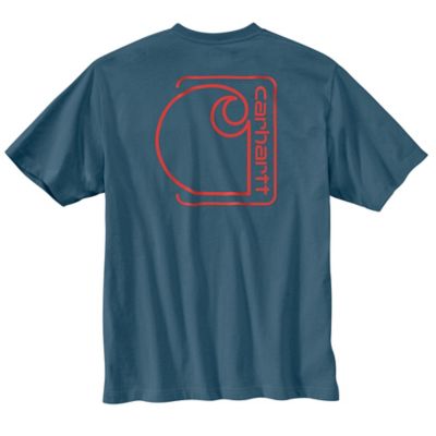 Image showing 1 th Carhartt Men's Relaxed Fit Lightweight C Graphic Short-Sleeve Pocket T-Shirt