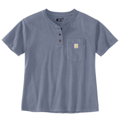 Image showing  Women's Loose Fit Heavyweight Short-Sleeve Henley T-Shirt