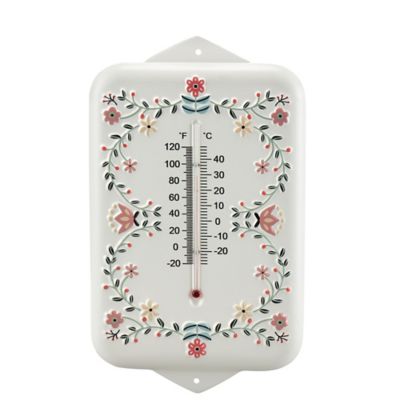Red Shed Metal Wall Thermometer Plaque