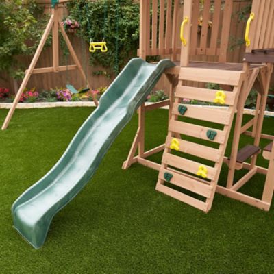 Image showing  Lawnmeadow Wooden Swing Set, Playset with Slide, Sandbox, Telescope & Monkey Bars