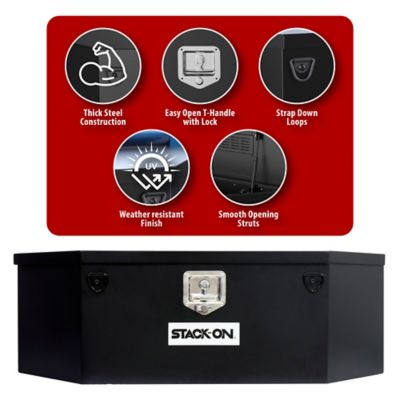 Stack-On 6.96 cu. ft. Heavy-Duty Steel Toolbox for Trailers, Double Safety Handle, UV Finish, Corrosion/Weather Resistant