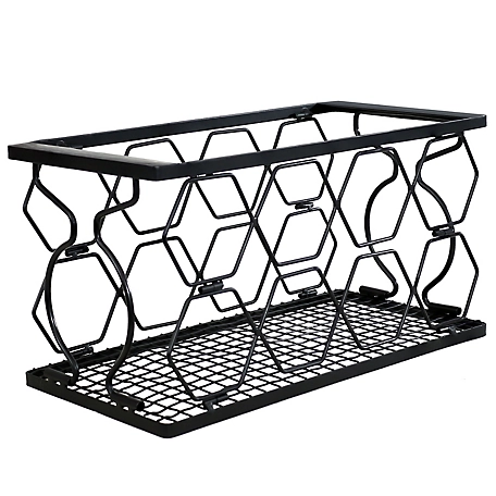 Sunnydaze Decor Indoor Metal Collapsible Tabletop Wine Rack for the Kitchen or Bar - Black