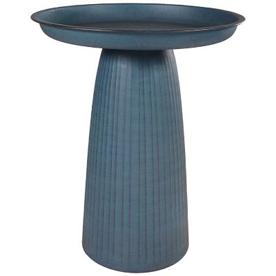 Sunnydaze Decor Gleeful Garden Metal Outdoor Bird Bath - Matte Blue