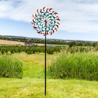 Image showing  Rainbow Breezes Powder, Coated Iron Wind Spinner, 84 in. H