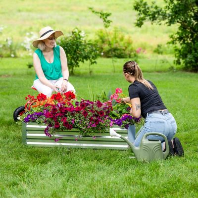Image showing  Galvanized Steel Raised Garden Bed, 4 ft. x 4 ft., Square, Silver