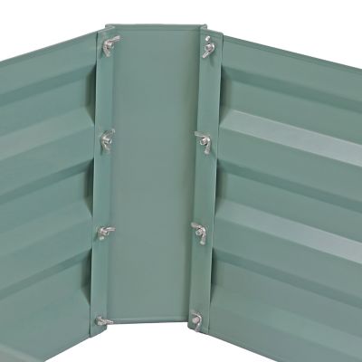 Image showing  Galvanized Steel Rectangle Raised Garden Bed, 3 x 6ft., Green