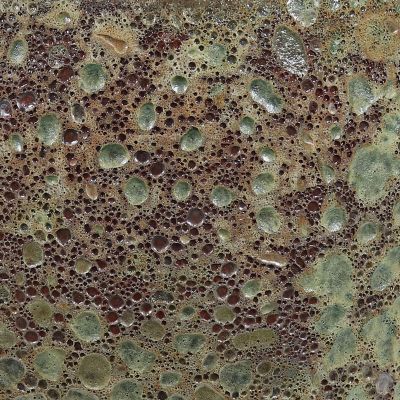 Image showing 9 th Sunnydaze Decor Round Lava Finish Ceramic Planter, Green Distressed Ceramic, 14 in. Round