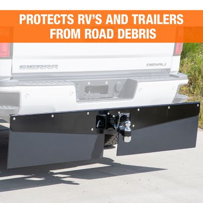 Image showing 5 th Buyers Products Hitch Mounted Stone Guards with 20 in. Rubber Flaps
