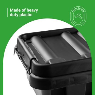 Image showing  The Original Weatherproof Connection Box - Large Indoor & Outdoor Electrical Power Cord Enclosure, Black, Medium