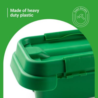 Image showing  The Original Weatherproof Connection Box - Large Indoor & Outdoor Electrical Power Cord Enclosure, Green, Small