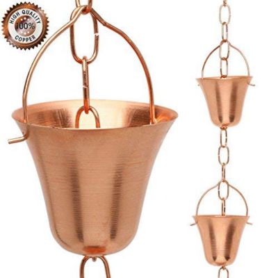 Marrgon Copper Rain Chain - Bell, 3 ft.