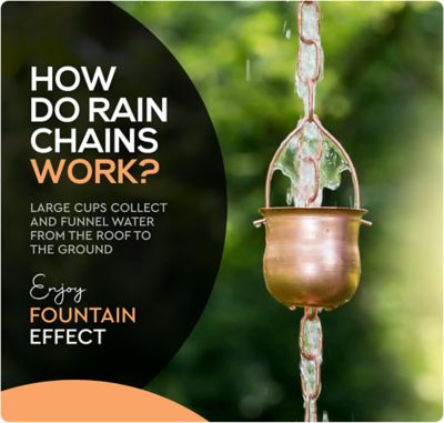 Image showing 6 th Marrgon Copper Rain Chain - Pot, 3 ft.