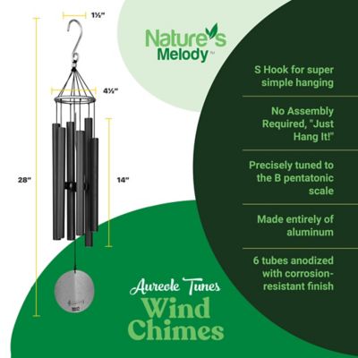 Image showing 5 th Nature's Melody Aureole Tuned Wind Chime, 28 in. Black