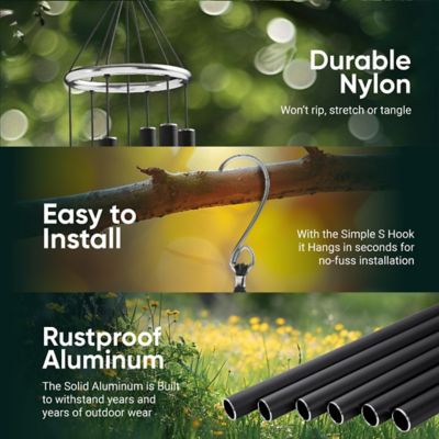 Image showing 6 th Nature's Melody Aureole Tuned Wind Chime, 28 in. Black