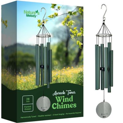 Nature's Melody Aureole Tuned Wind Chime, 28 in. Green