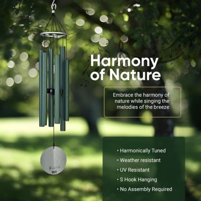 Image showing  Aureole Tuned Wind Chime, 28 in. Green