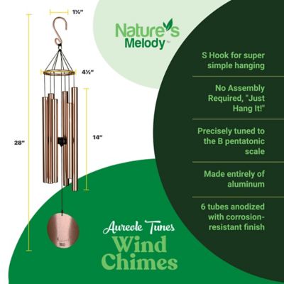 Image showing 5 th Nature's Melody Aureole Tuned Wind Chime, 28 in. Gold