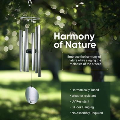 Image showing  Aureole Tuned Wind Chime, 28 in. Silver
