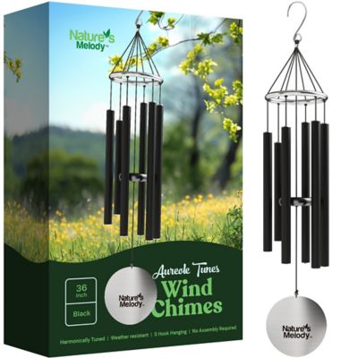 Nature's Melody Aureole Tuned Wind Chime, 36 in. Black