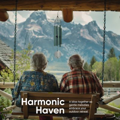 Image showing  Aureole Tuned Wind Chime, 36 in. Green