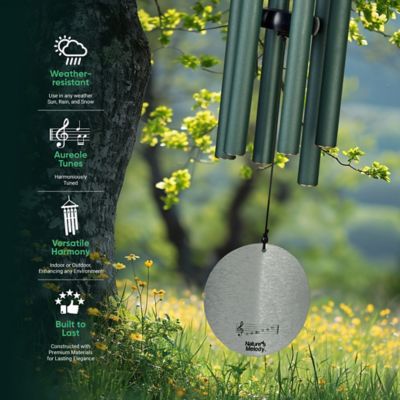 Image showing  Aureole Tuned Wind Chime, 36 in. Green