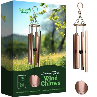 Nature's Melody Aureole Tuned Wind Chime, 36 in. Gold