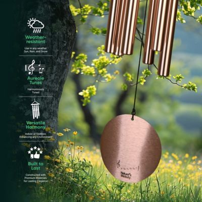 Image showing  Aureole Tuned Wind Chime, 36 in. Gold
