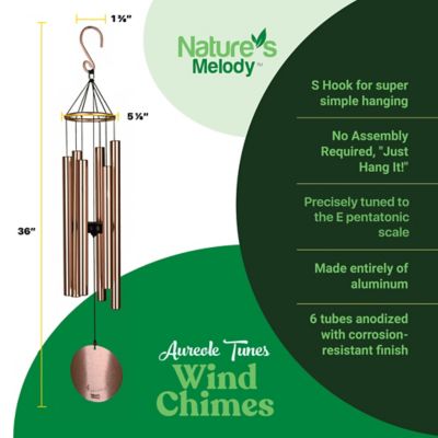 Image showing 5 th Nature's Melody Aureole Tuned Wind Chime, 36 in. Gold