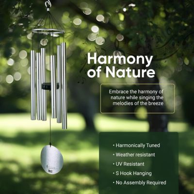 Image showing  Aureole Tuned Wind Chime, 36 in. Silver