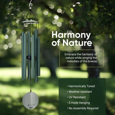 Image showing  Aureole Tuned Wind Chime, 42 in. Green
