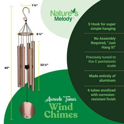 Image showing 5 th Nature's Melody Aureole Tuned Wind Chime, 42 in. Gold