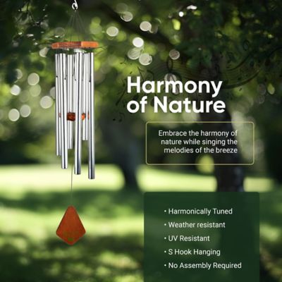 Image showing  Primiere Grande Tuned Wind Chime, 24 in. Silver