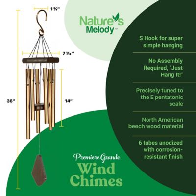 Image showing 5 th Nature's Melody Primiere Grande Tuned Wind Chime, 36 in. Bronze
