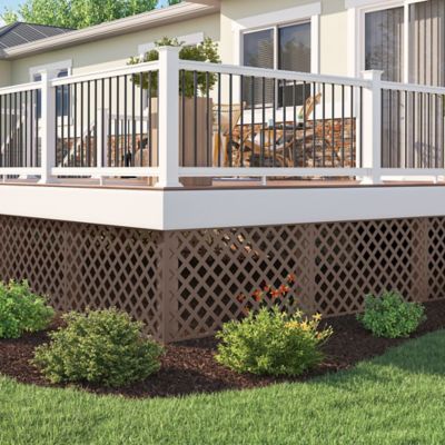 Image showing 5 th FREESTYLE 4 ft. x 8 ft. Espresso Classic Diamond Vinyl Lattice