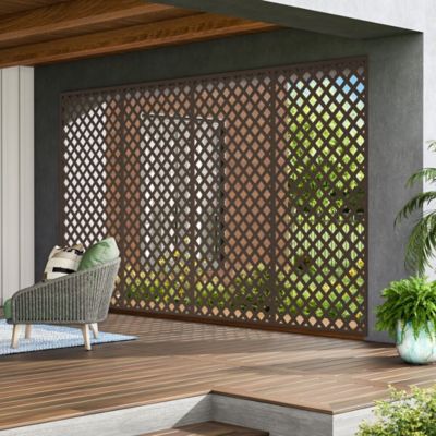 Image showing 1 th FREESTYLE 4 ft. Espresso Vinyl Lattice Divider (2-Pack)