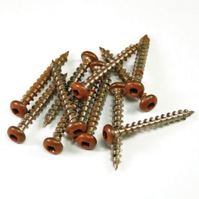 FREESTYLE 1-1/2 in. Stainless Steel Lattice California Redwood Screws, 12 pc./Bag