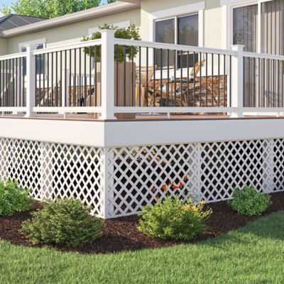 Image showing  4 ft. White Vinyl Lattice Cap (2-Pack)
