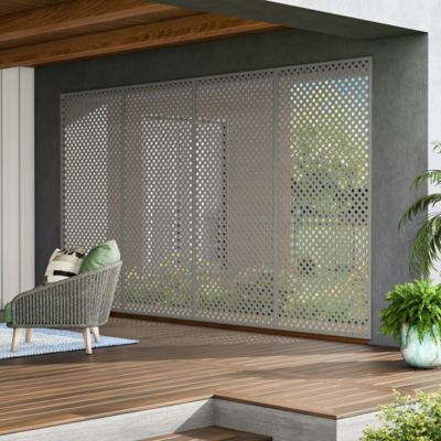 Image showing  4 ft. Nantucket Gray Vinyl Lattice Divider (2-Pack)